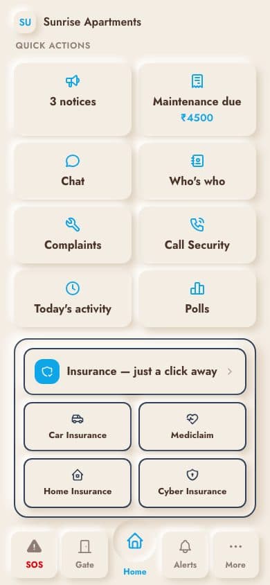 Home — real screenshot from the Socey app
