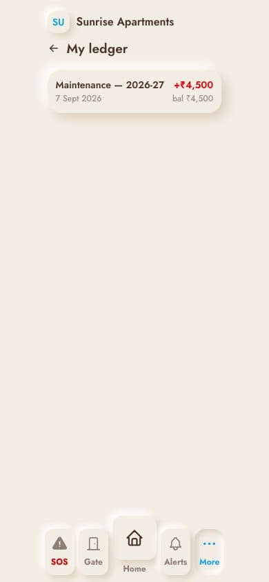 My ledger — real screenshot from the Socey app